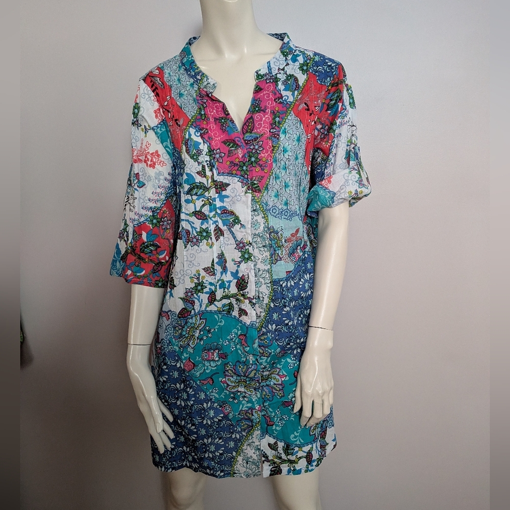 New! Colorful Patchwork Tunic